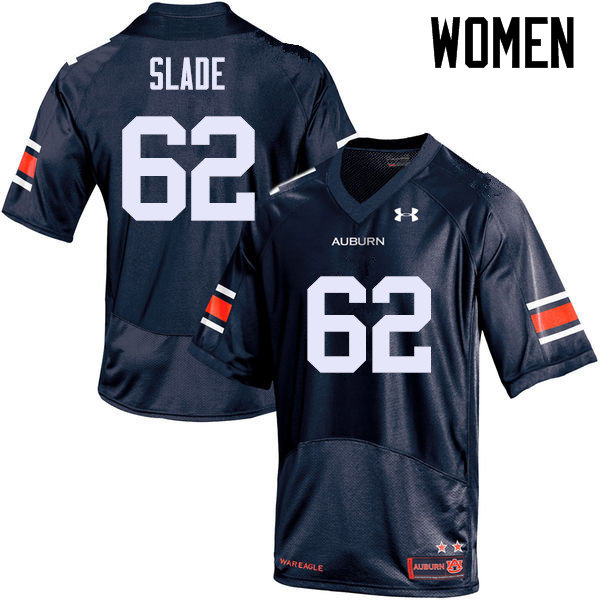 Auburn Tigers Women's Chad Slade #62 Navy Under Armour Stitched College NCAA Authentic Football Jersey FXQ8474NQ